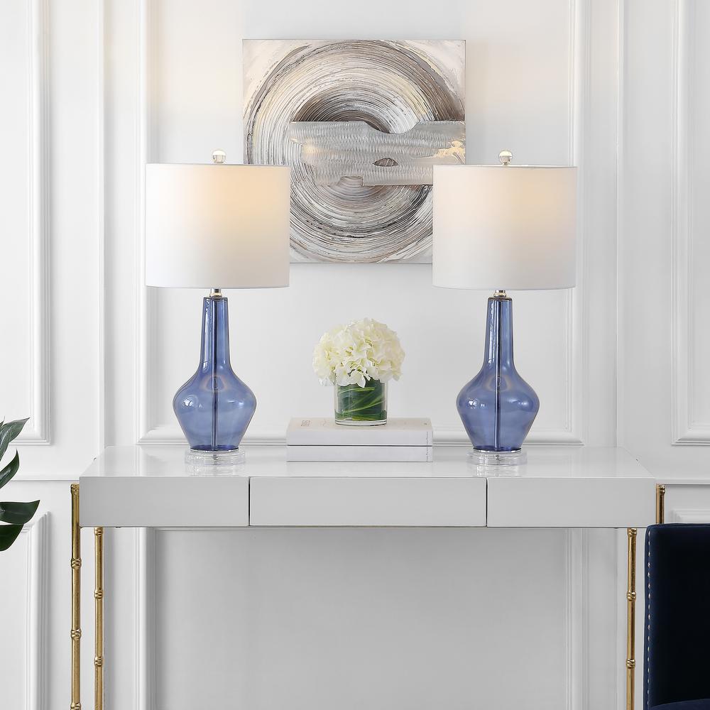 Velor Table Lamp, Blue