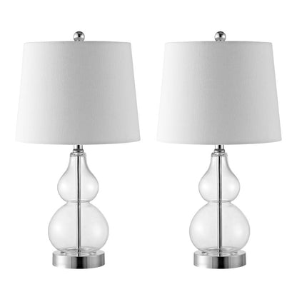 Brisor Table Lamp, Blue/Chrome