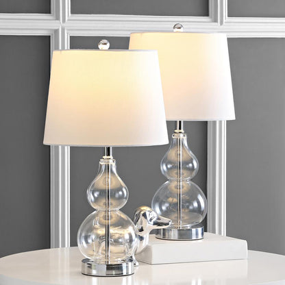 Brisor Table Lamp, Blue/Chrome