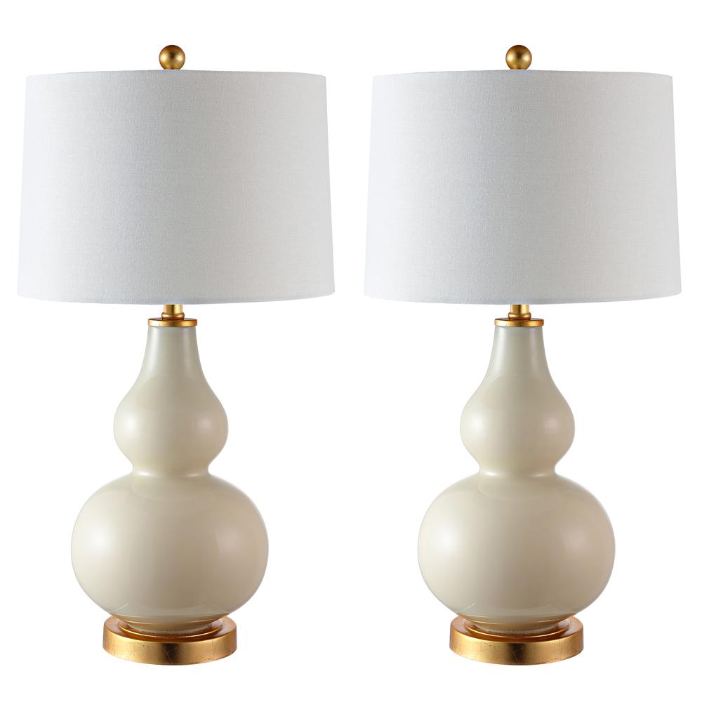 Karlen Table Lamp, Cream/Gold Leaf