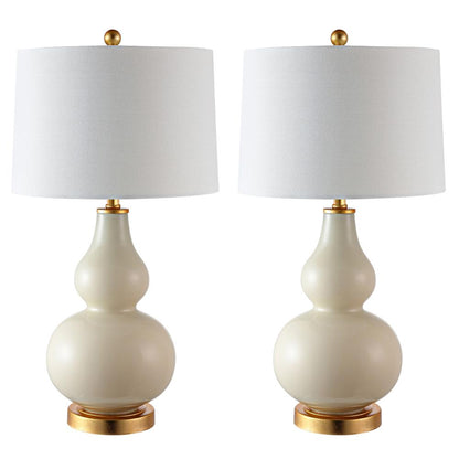 Karlen Table Lamp, Cream/Gold Leaf