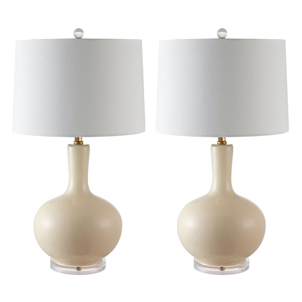 Nilla Table Lamp, Cream/Clear