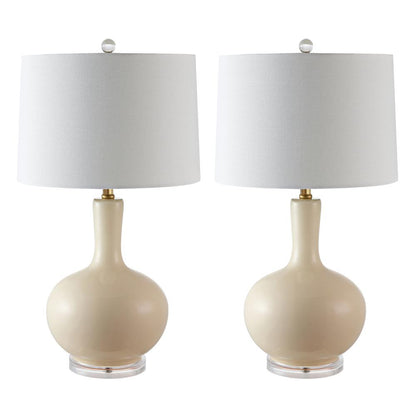 Nilla Table Lamp, Cream/Clear