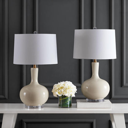 Nilla Table Lamp, Cream/Clear