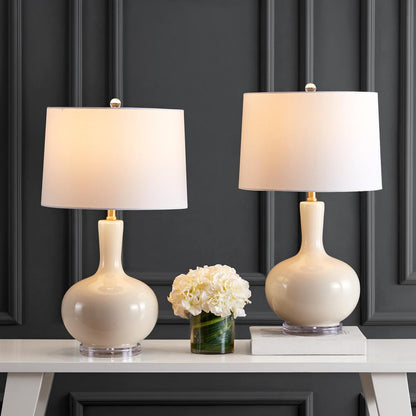 Nilla Table Lamp, Cream/Clear