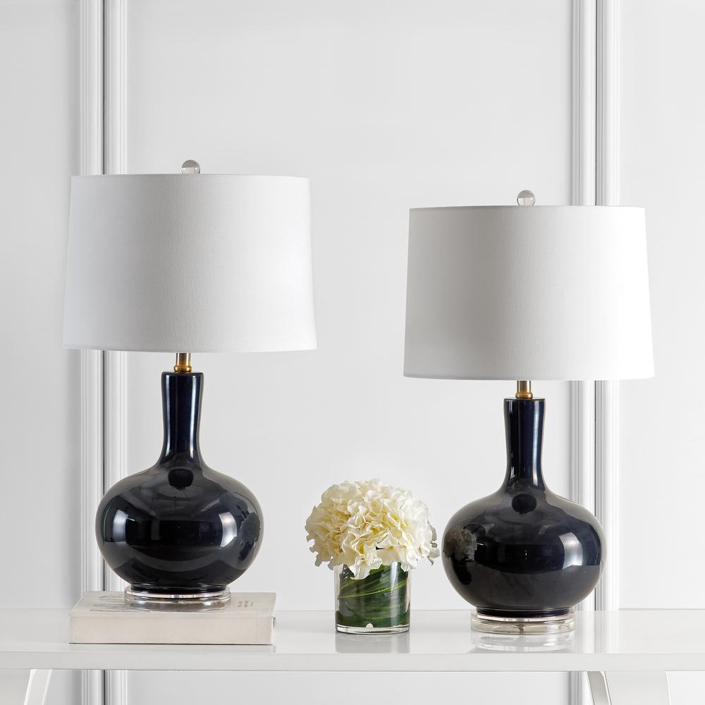 Nilla Table Lamp, Navy/Clear
