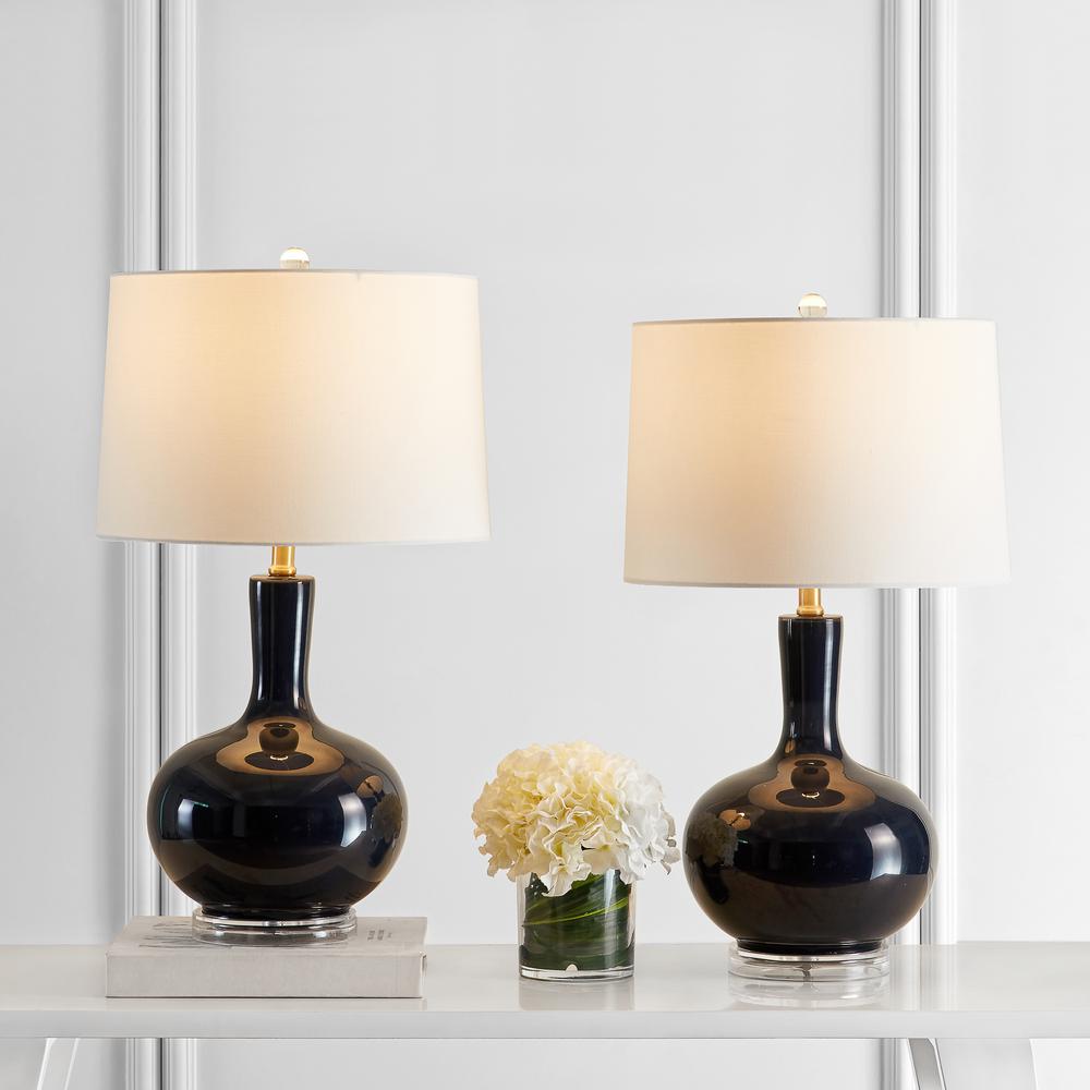 Nilla Table Lamp, Navy/Clear