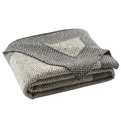 Dania Knit Throw, Dark Grey/Natural/Silver