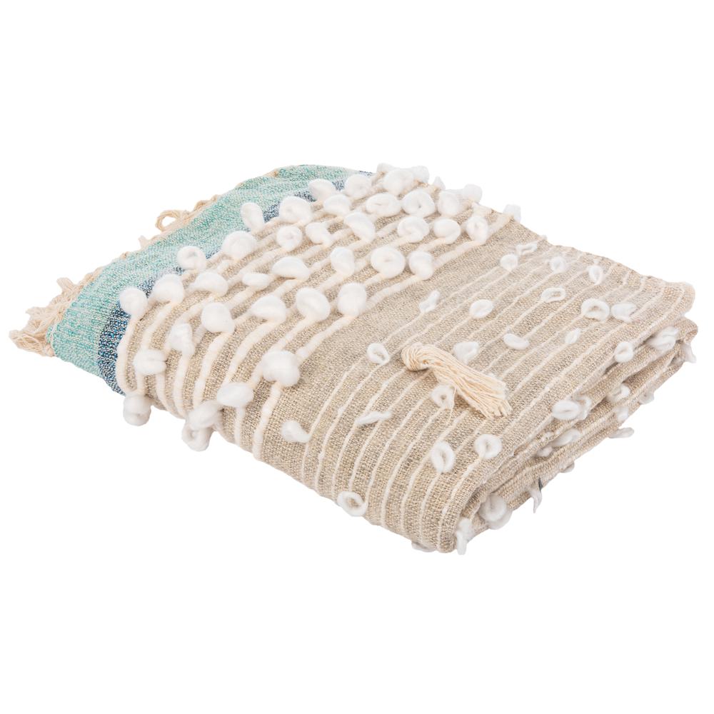 Popper Throw, Multi/Blue/Natural