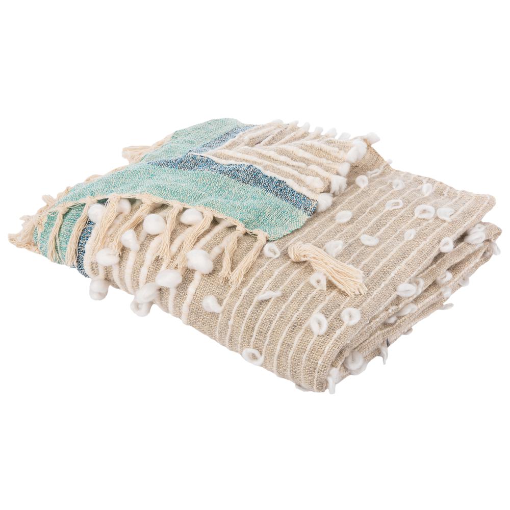 Popper Throw, Multi/Blue/Natural