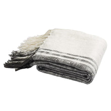 Alita Metallic Throw, White/Grey/Silver