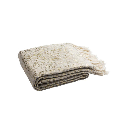 Peppin Metallic Throw, Natural/Gold