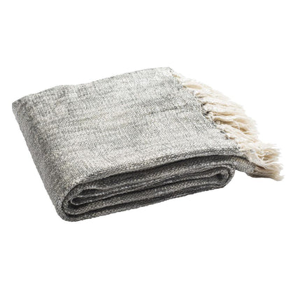 Jacqui Metallic Throw, Grey/Silver