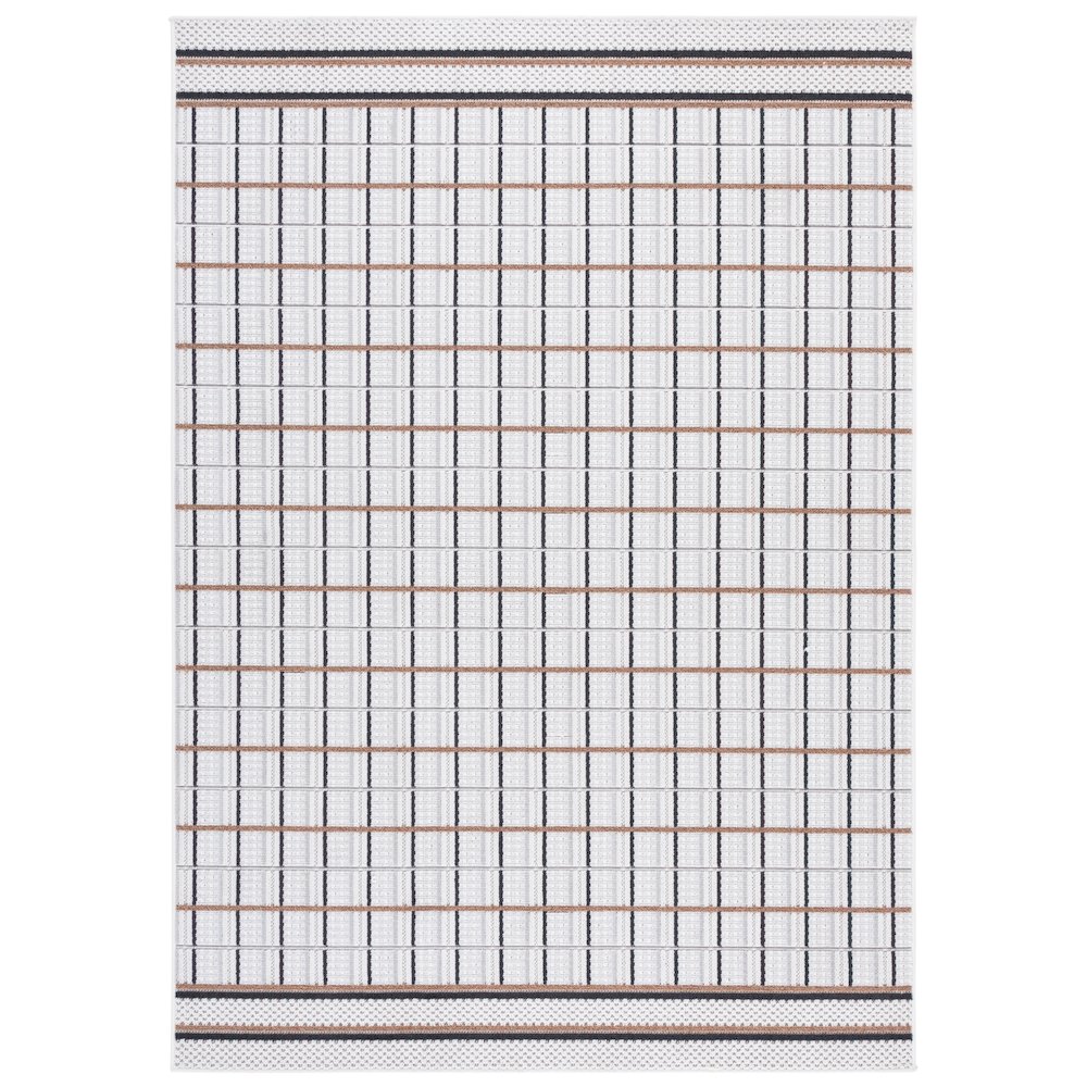Veranda Grid Rug - Ivory / Beige - 4'-0" x 6'-0"
