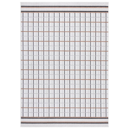 Veranda Grid Rug - Ivory / Beige - 4'-0" x 6'-0"
