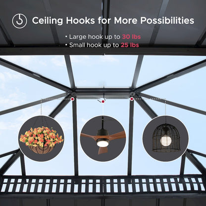 14 ft. x 12 ft. Kingston Extra-Tall, Wide Hardtop Gazebo