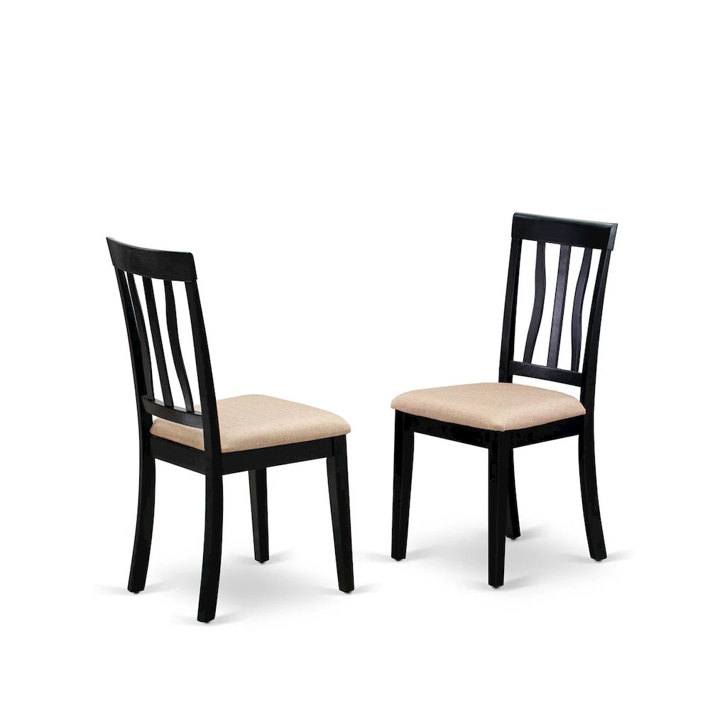 DUAN6-BLK-C 6 Pc Kitchen nook Dining set - Dinette Table and 4 Kitchen Dining Chairs in addition to Bench