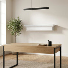 Mahogany and MDF Floating Wall Shelf with French Cleat Mount, Long with Storage