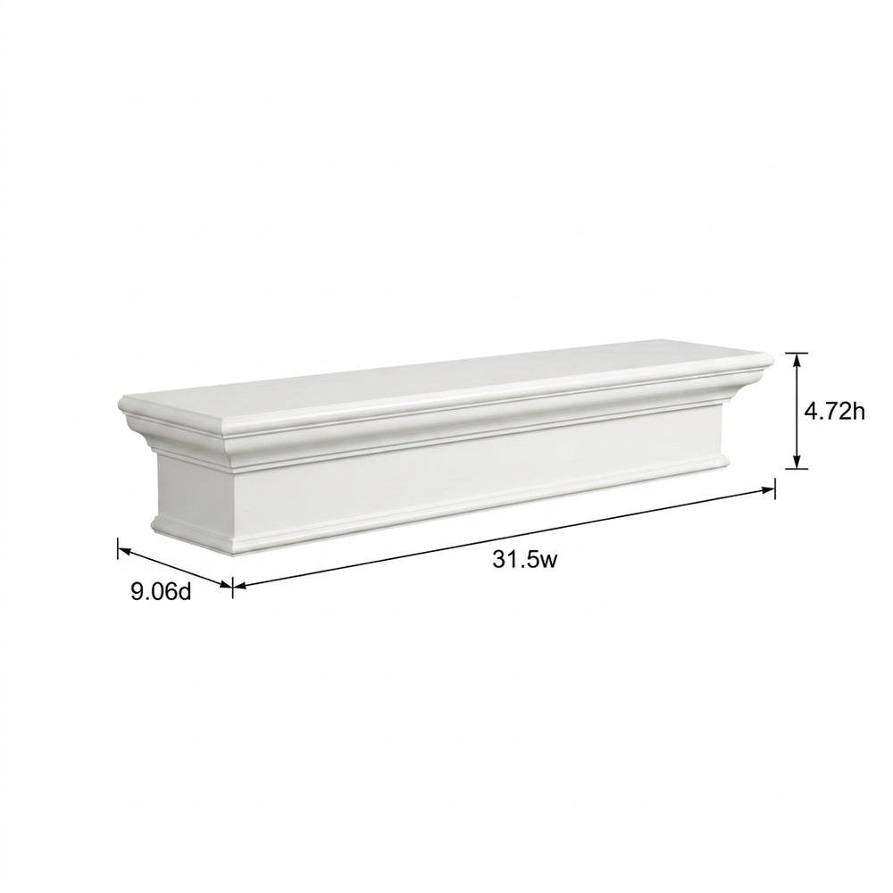 Mahogany and MDF Floating Wall Shelf with French Cleat Mount, Long with Storage