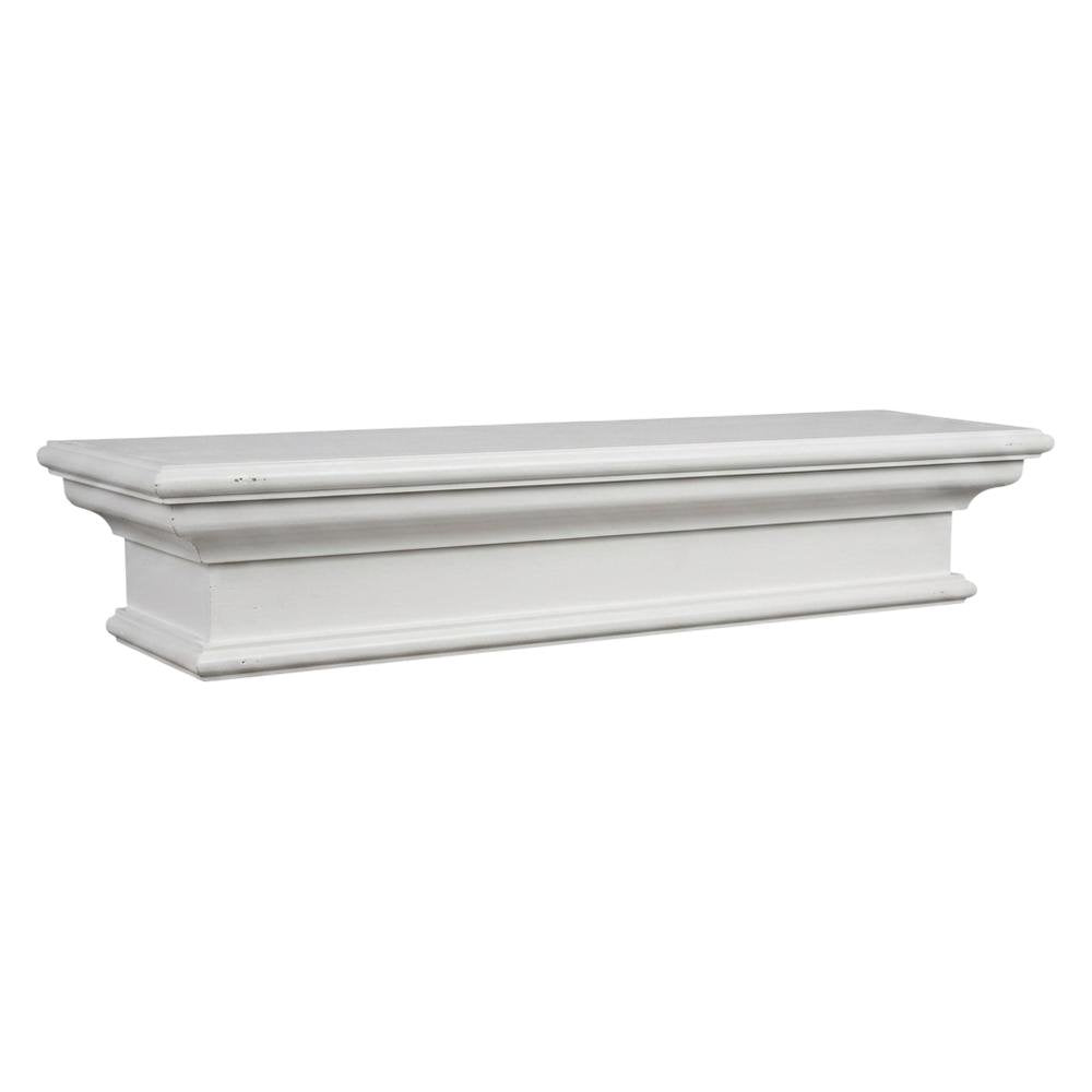 Mahogany and MDF Floating Wall Shelf with French Cleat Mount for Entryway