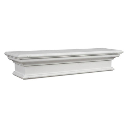 Mahogany and MDF Floating Wall Shelf with French Cleat Mount for Entryway