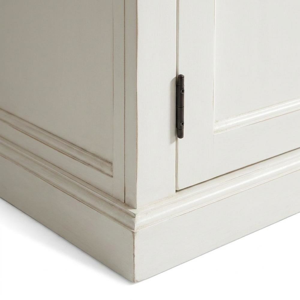 Mahogany Veneer Kitchen Buffet with 4-Door, 2-Drawer Distressed Sideboard