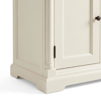 Mahogany Semi-Gloss Kitchen Buffet with 4 Doors and 3 Drawers Storage Cabinet