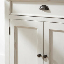 Mahogany Veneer Kitchen Buffet with 4-Door, 2-Drawer Distressed Sideboard