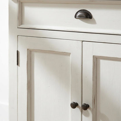 Mahogany Veneer Kitchen Buffet with 4-Door, 2-Drawer Distressed Sideboard