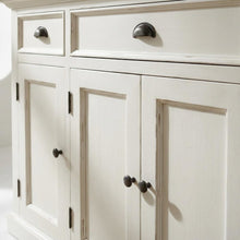 Mahogany Veneer Kitchen Buffet Sideboard with 4 Doors and 3 Drawers with Storage