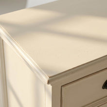 Mahogany Bedside Table with Drawer and Open Shelves, Antique Brass Hardware