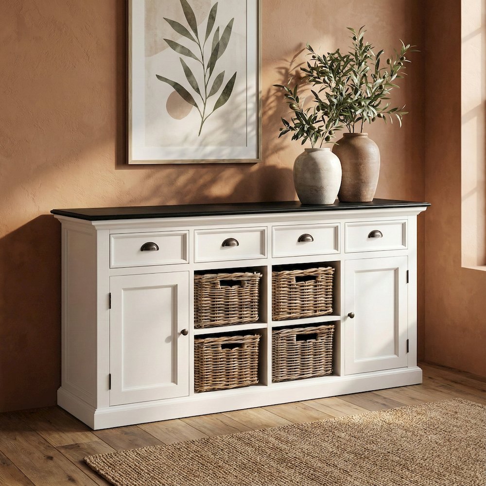 Halifax Contrast Classic White & Black Buffet