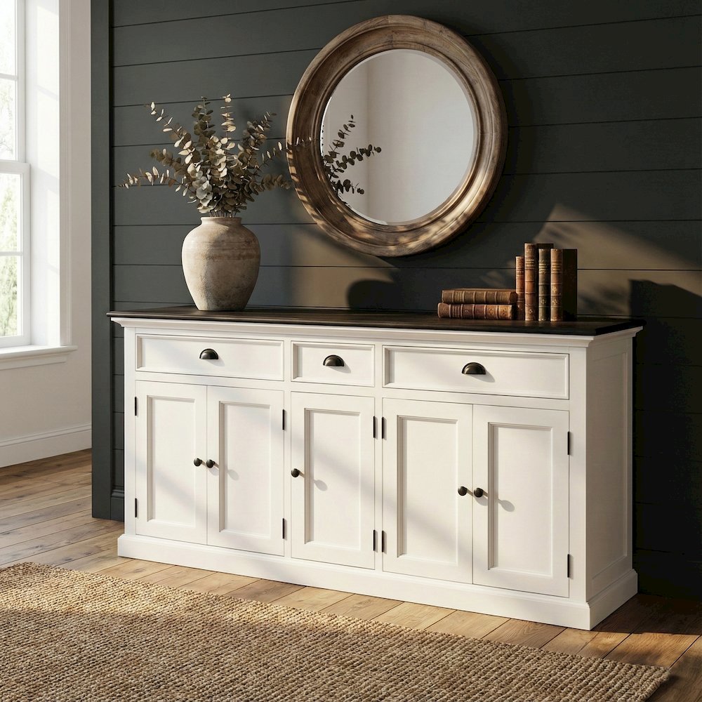 Halifax Contrast Classic White & Black Buffet