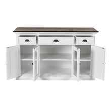 Shaker Style White Distress & Buffet with Glass Doors & Drawers, Belen Kox