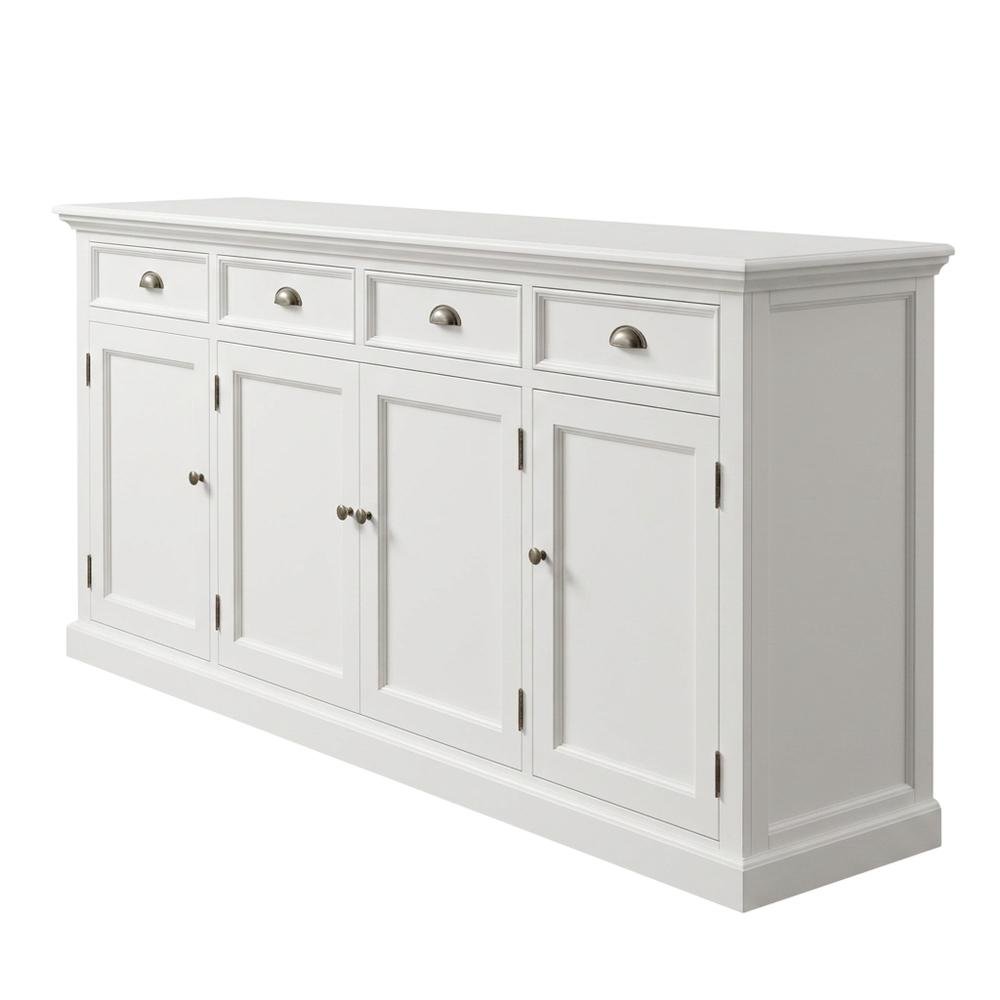 Mahogany Kitchen Buffet with Doors, Drawers, and Shelved Storage for Dining Room