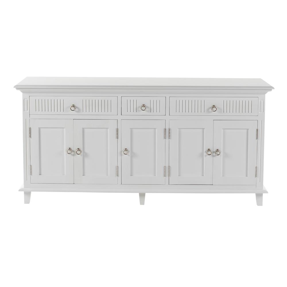 Elegant Grove White Buffet with 5 Doors, Belen Kox