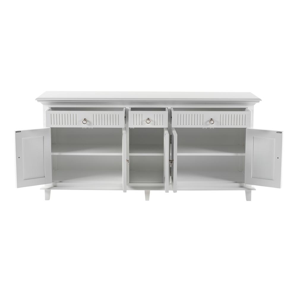 Elegant Grove White Buffet with 5 Doors, Belen Kox