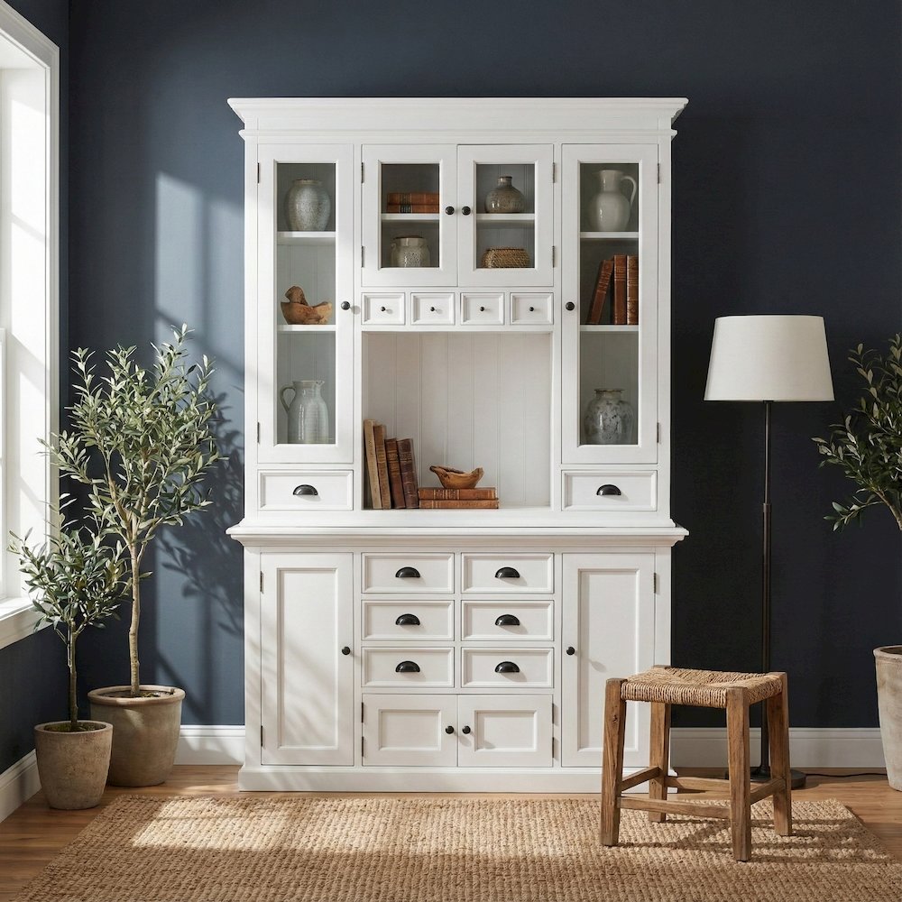 Halifax Classic White Kitchen Hutch Unit
