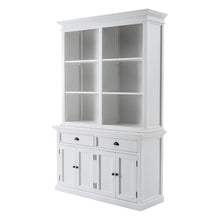 Classic White Buffet Hutch Unit with 6 Shelves, Belen Kox