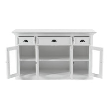 Classic White Buffet with Glass Doors and Drawers, Belen Kox