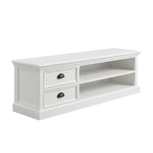 Mahogany TV Stand with Drawers, Open Shelves, and Cable Management with Storage