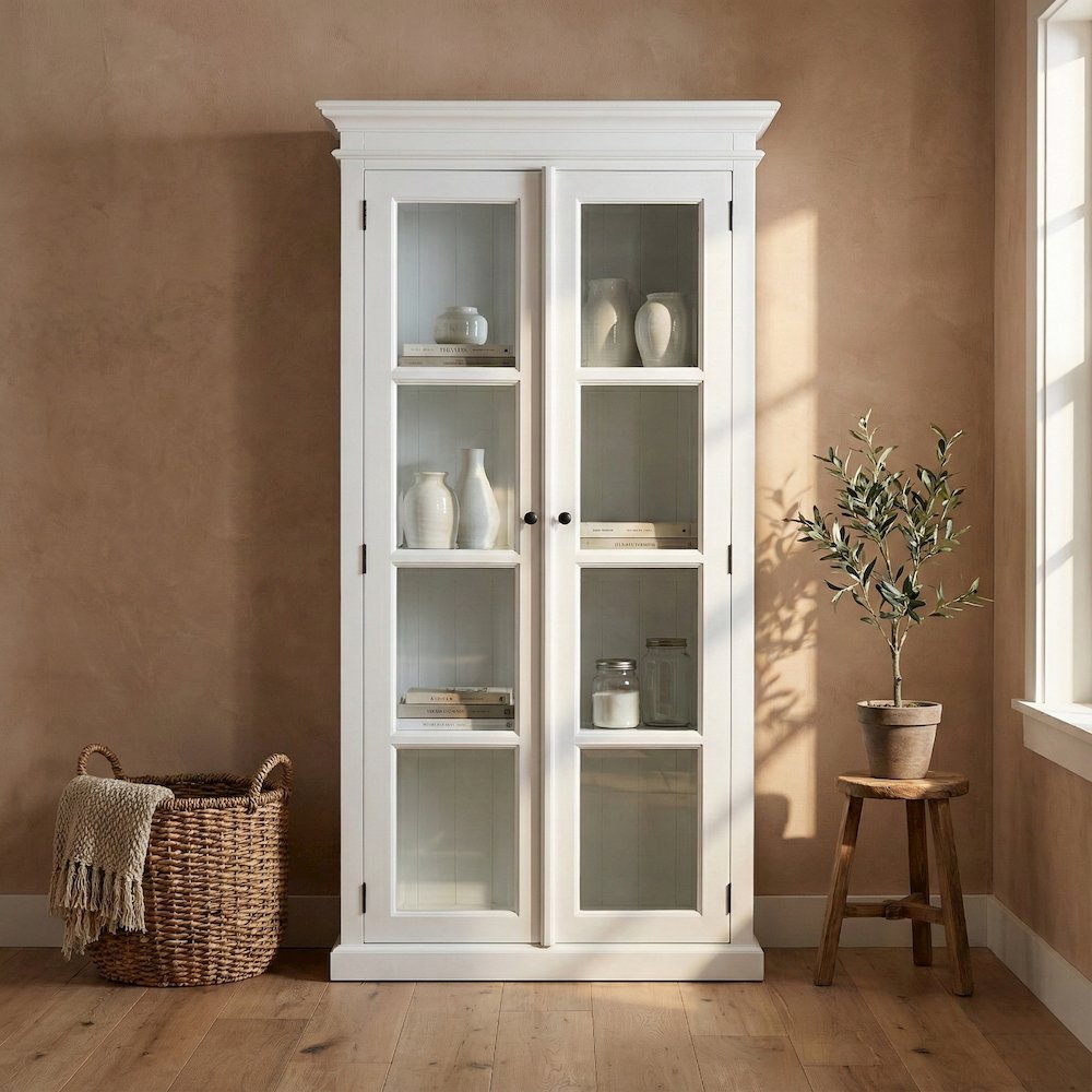 Halifax Classic White Double Vitrine