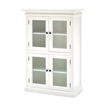 Mahogany Pantry Cabinet with Bevelled Glass Doors and Antique Brass Hardware