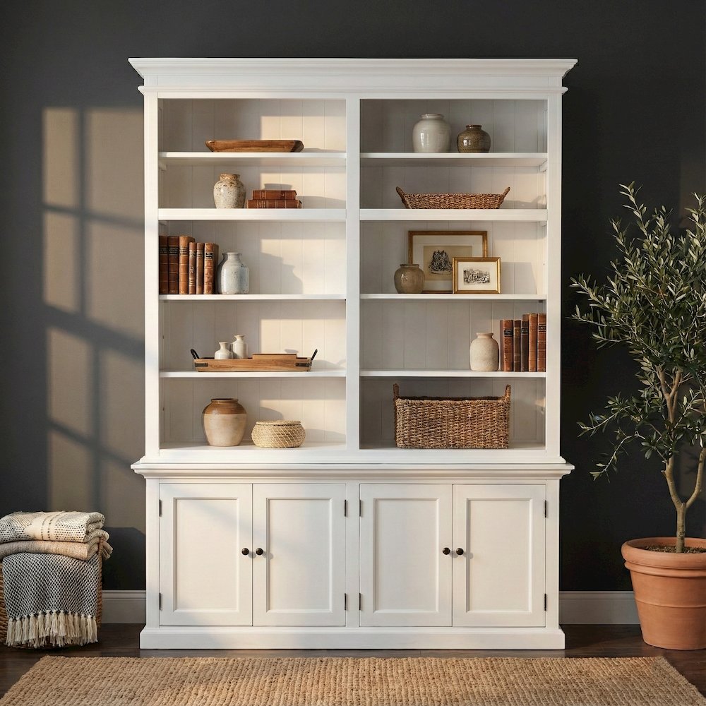 Halifax Classic White Double-Bay Hutch Unit