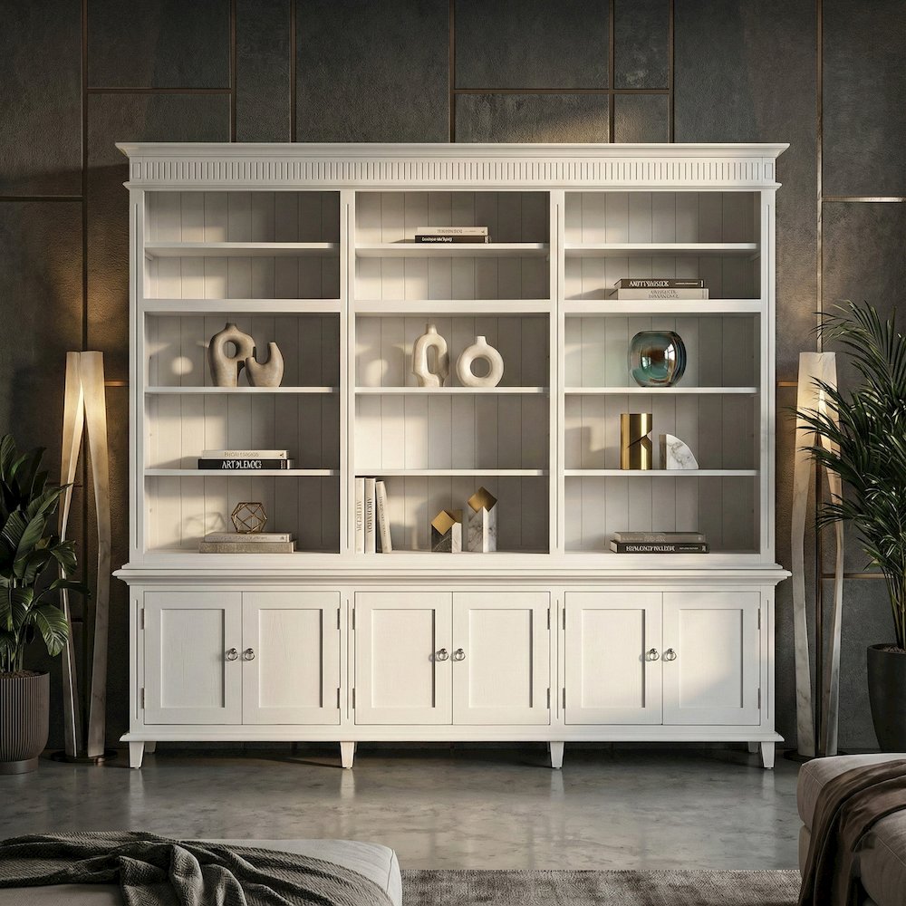 Skansen Classic White Triple-Bay Hutch Unit