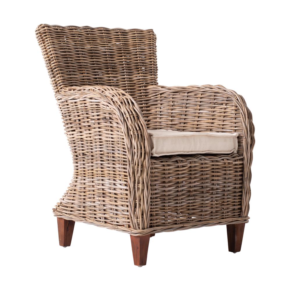 Natural Wicker Baroness Chairs (Set of 2), Belen Kox