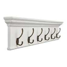 Mahogany Wood Wall Coat Rack with Hat Shelf and French Cleat Mount for Entryway