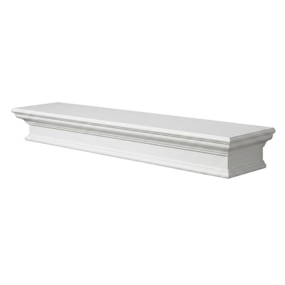Mahogany and MDF Floating Wall Shelf with French Cleat Mount, Extra-Long