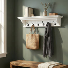 Halifax Classic White 6 Hook Coat Rack 100cm