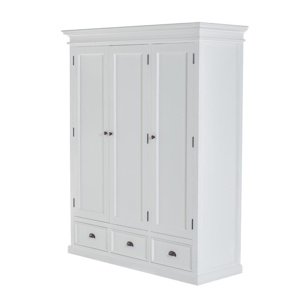 Classic White 3-Door Wardrobe, Belen Kox